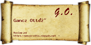 Gancz Ottó névjegykártya